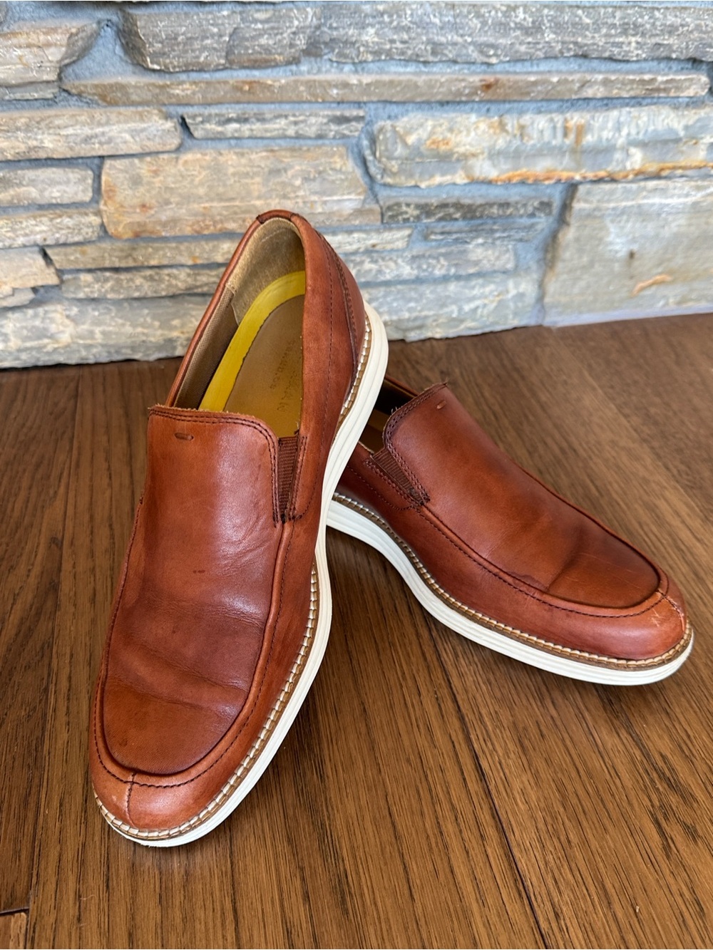 Cole Haan Venetian Men's Leather Slip-On Loafers in Chestnut Size 7M
